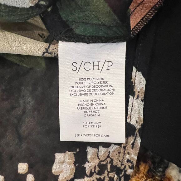 CAbi Women's Multi Color Snake Charmer Reptile/Floral Print Blouse #3762 -S - Picture 5 of 10